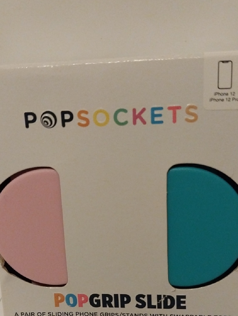 PopSockets PopGrip Slide Pair in Pink & Teal